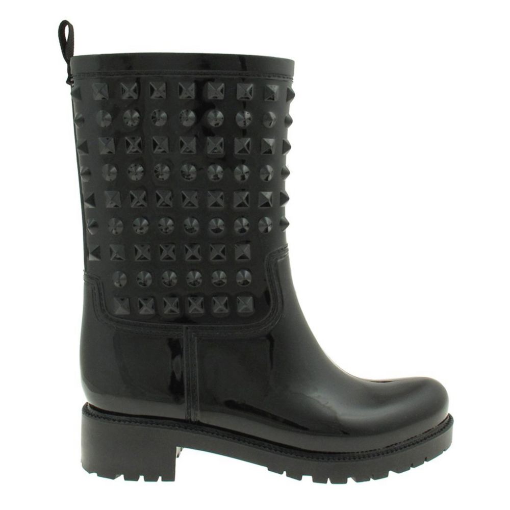 WOMENS STUDDED RAIN BOOT