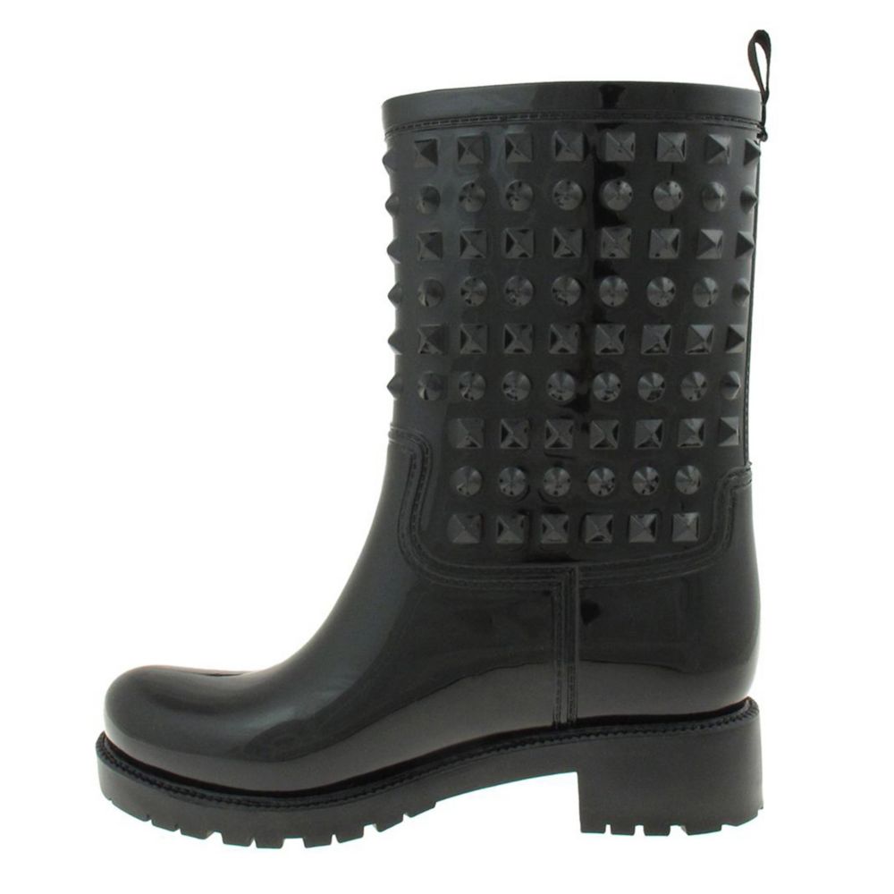 WOMENS STUDDED RAIN BOOT