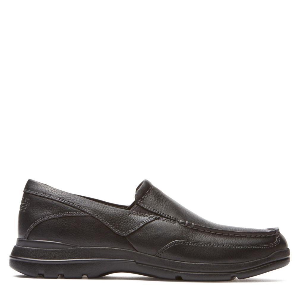 rockport black slip on shoes
