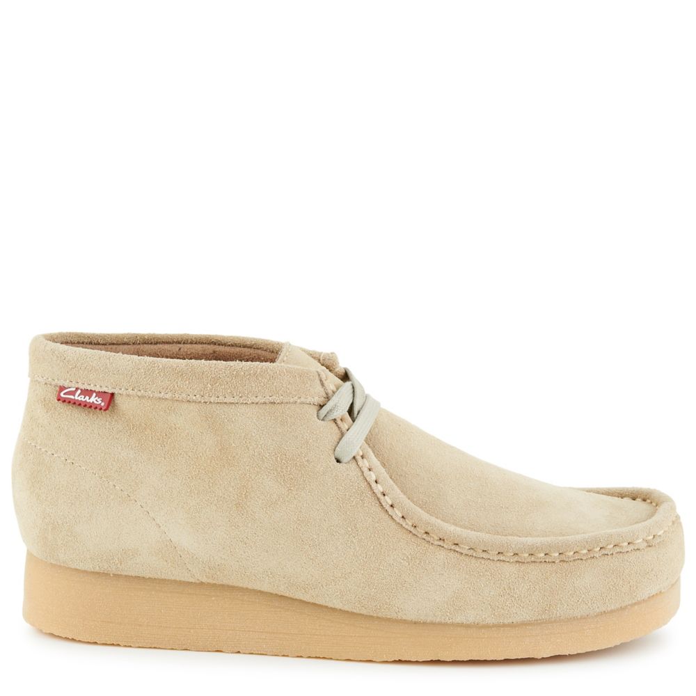 clarks stinson hi sand suede