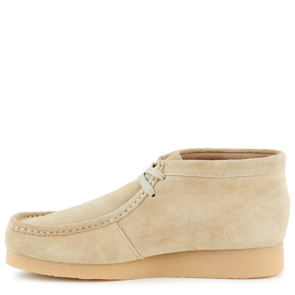 clarks stinson hi sand suede