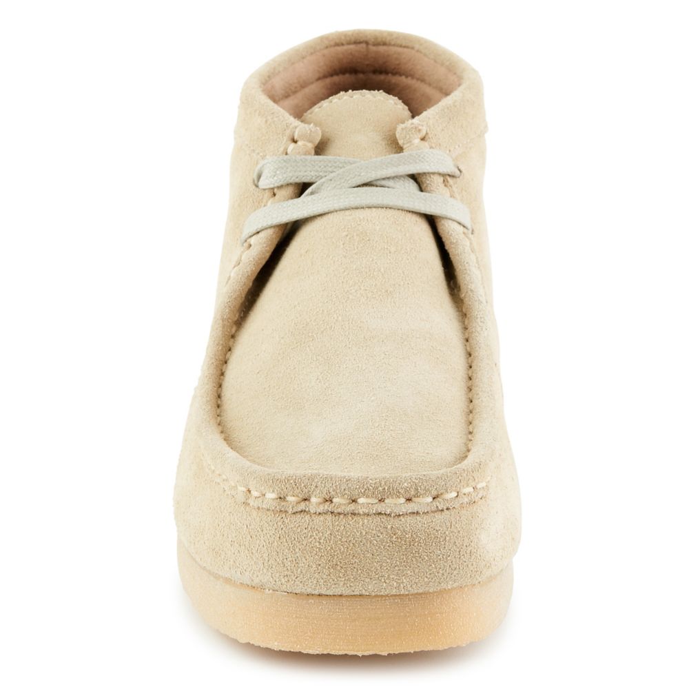 clarks stinson hi sand suede