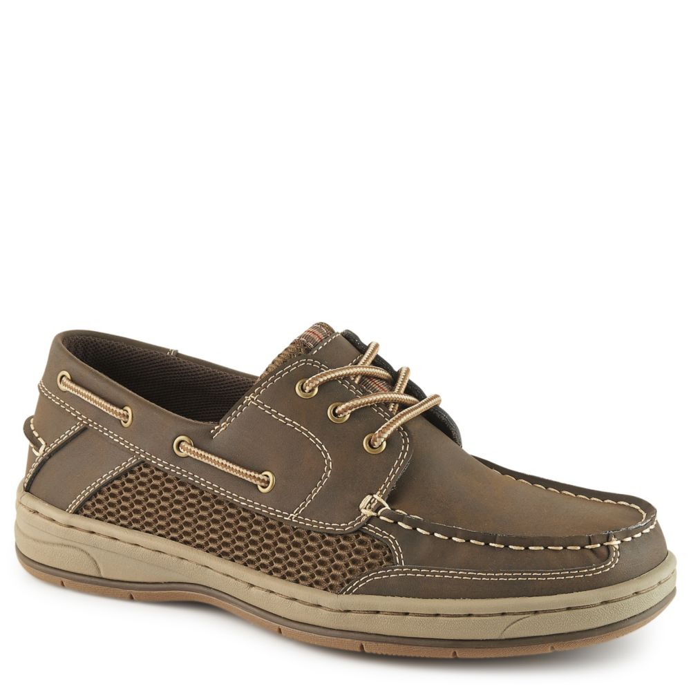 men's wide width canvas boat shoes