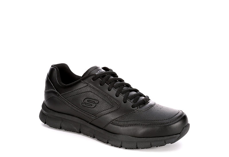 Black Skechers Mens Nampa Slip Resistant Work Shoe | Mens | Rack Room Shoes