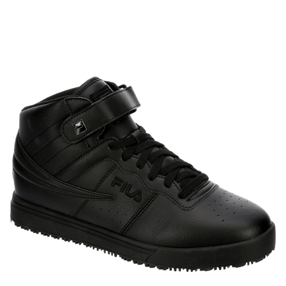 Black Fila Mens Vulc Sr Slip Resistant Work Shoe | | Rack Shoes