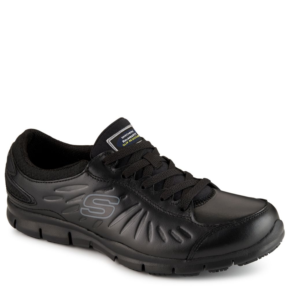 skechers black women's non slip