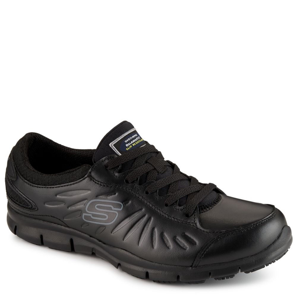 skechers non slip black womens shoes