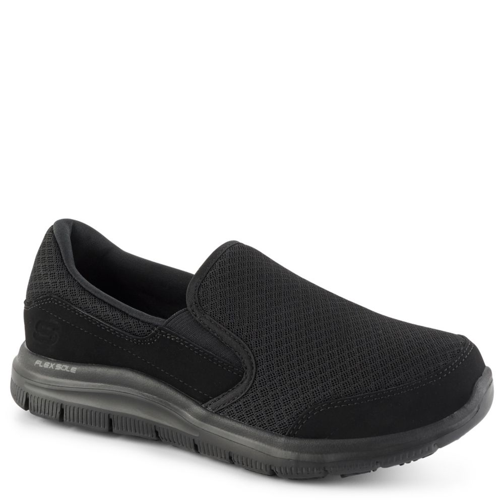 skechers non slip black womens shoes