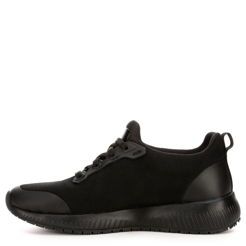 WOMENS SQUAD SLIP RESISTANT WORK SHOE - BLACK