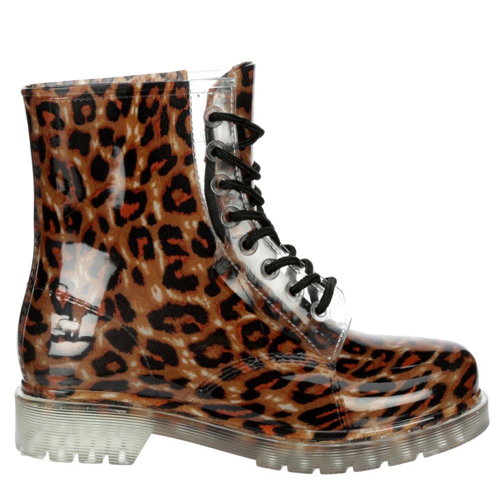 leopard rain boot