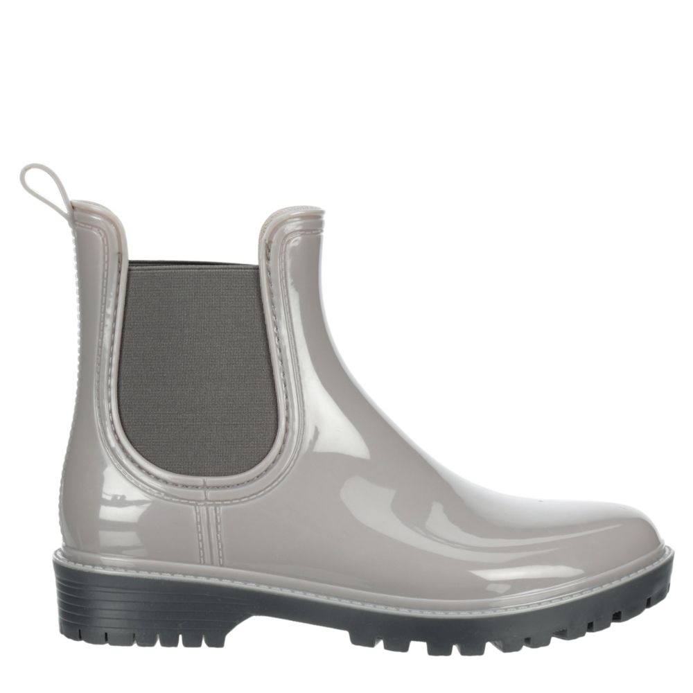black bootie rain boots