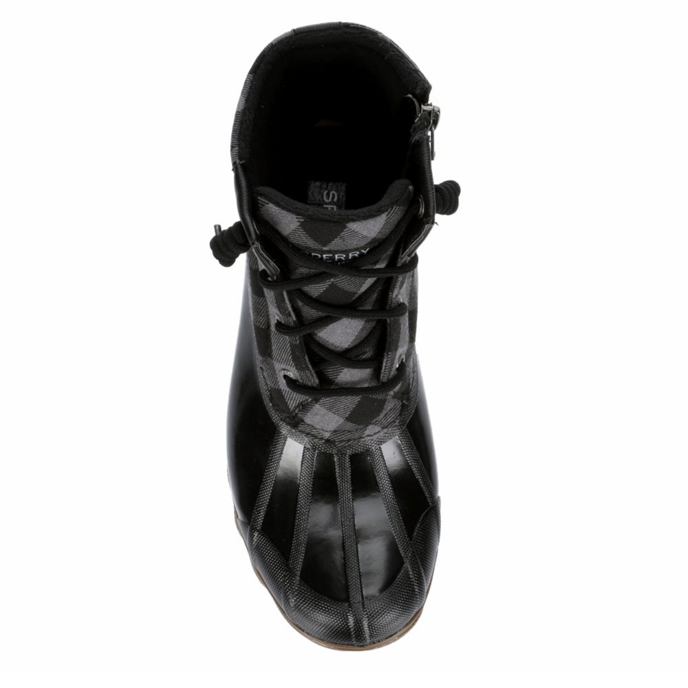 women's sperry black duck boots