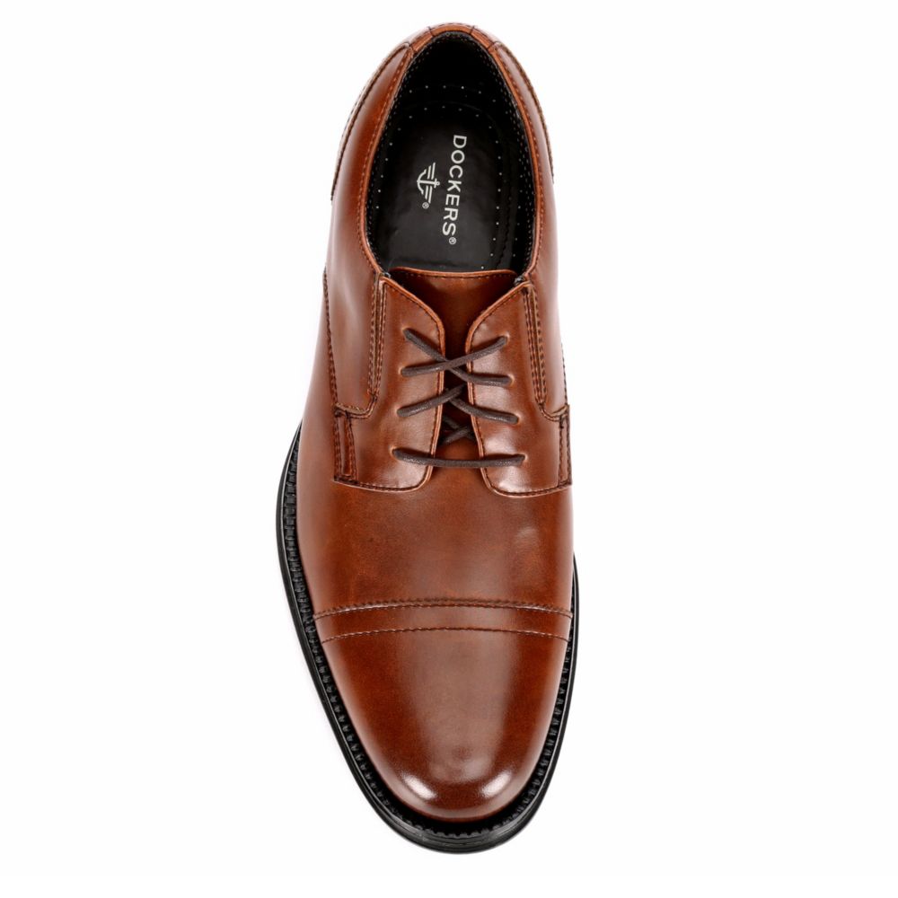 Tan Mens Garfield Cap Toe Oxford | Dockers | Rack Room Shoes