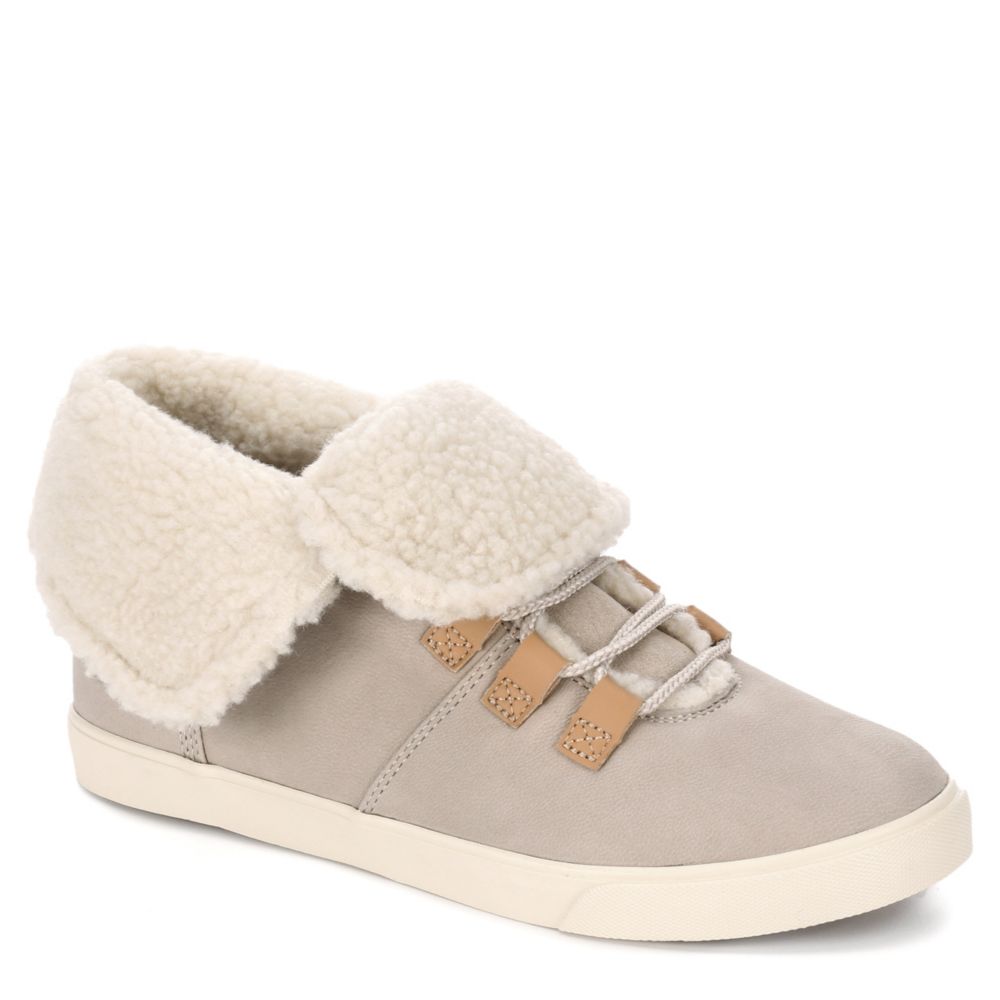 Taupe Timberland Womens Dausette Fleece Fold Down