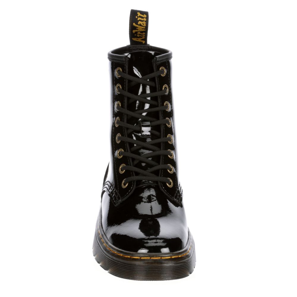 Womens black hotsell patent combat boots