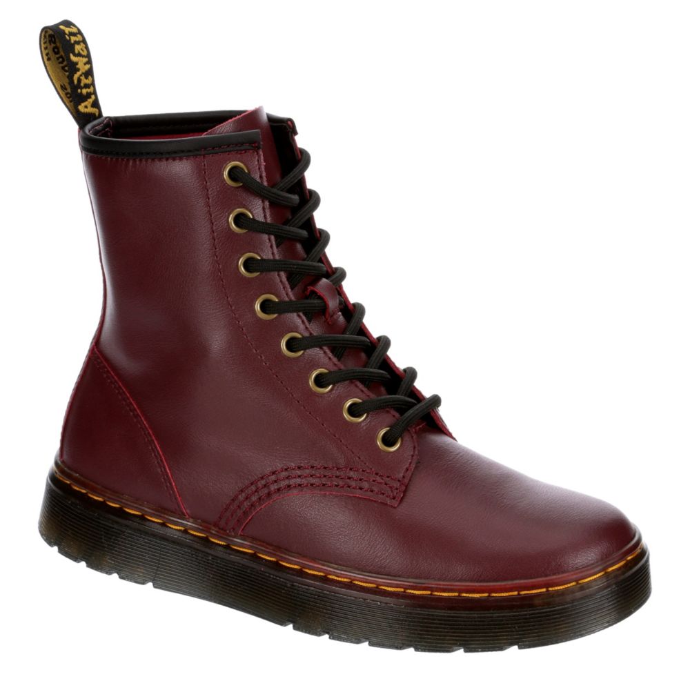 red combat boots for women