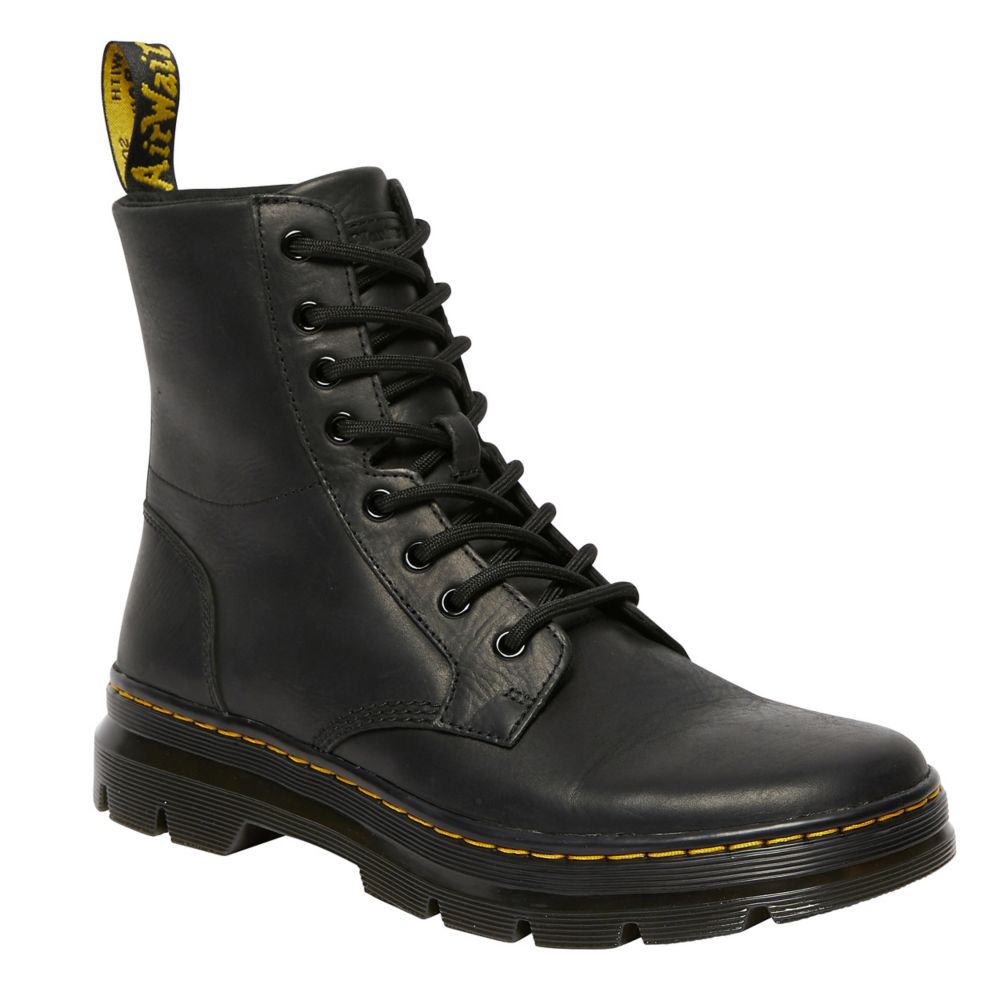 combs platform combat boot black