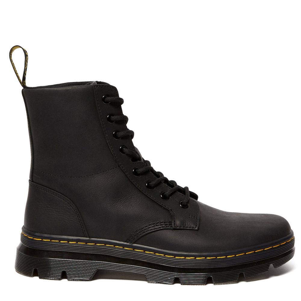 combs platform combat boot black