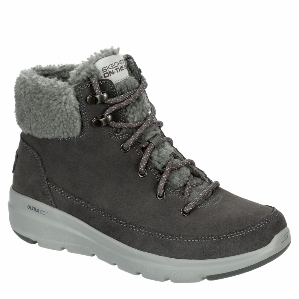 grey skechers womens
