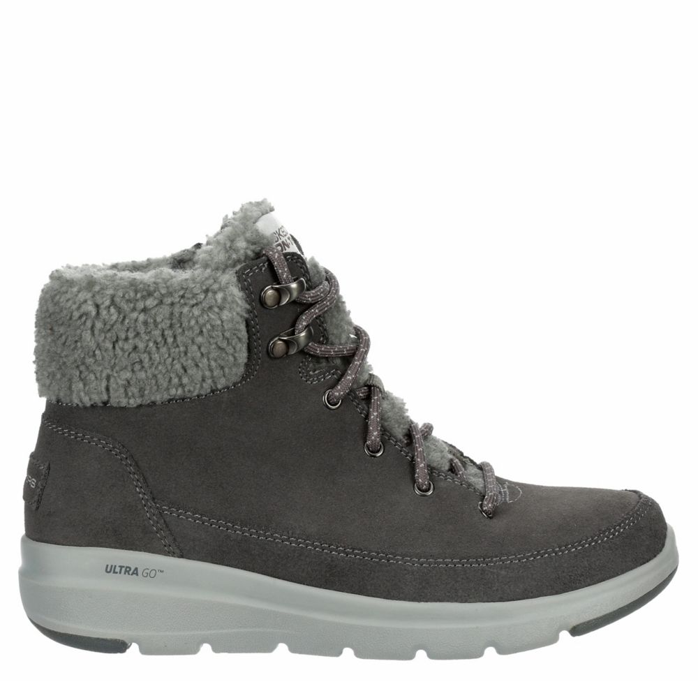 skechers black boots womens