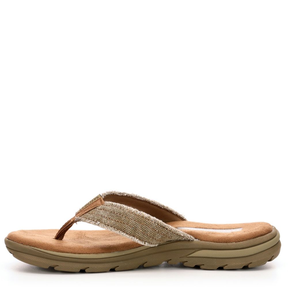  Skechers USA Men's Bosnia Flip-Flop,Tan,7 M US