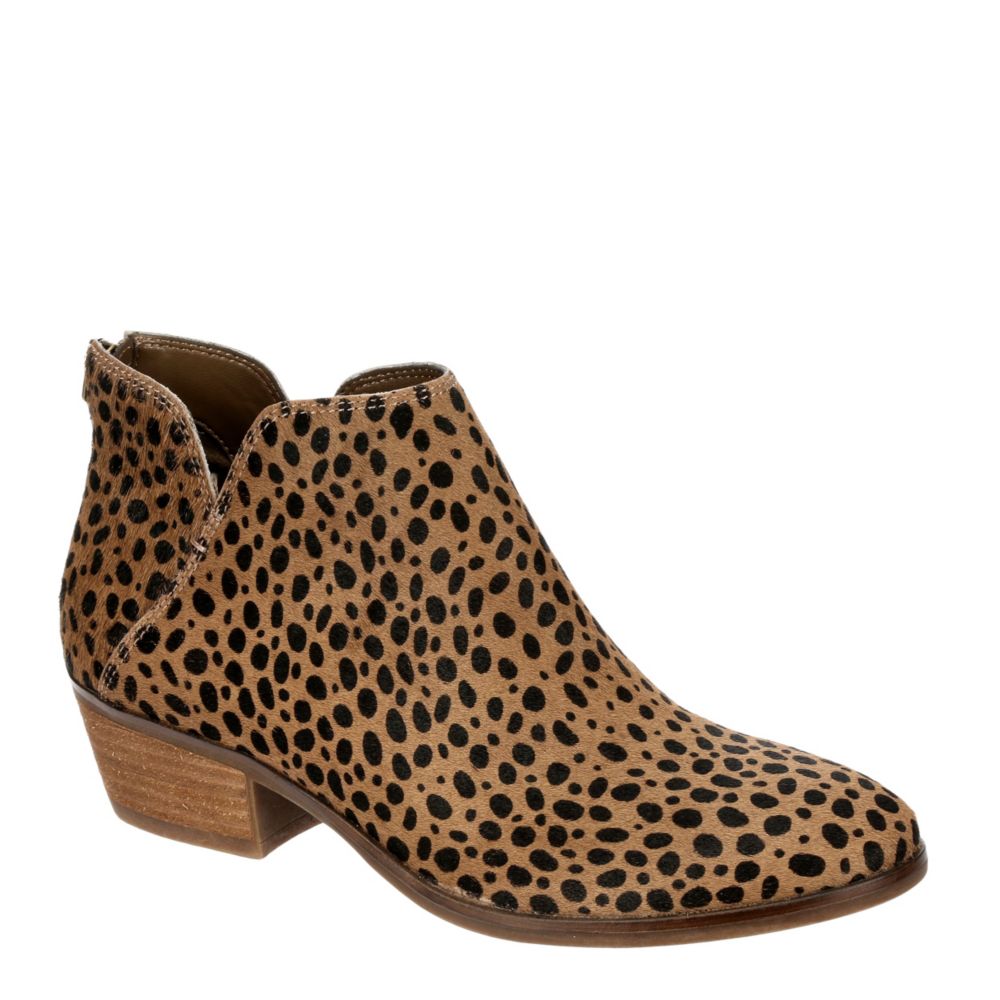 leopard leather booties