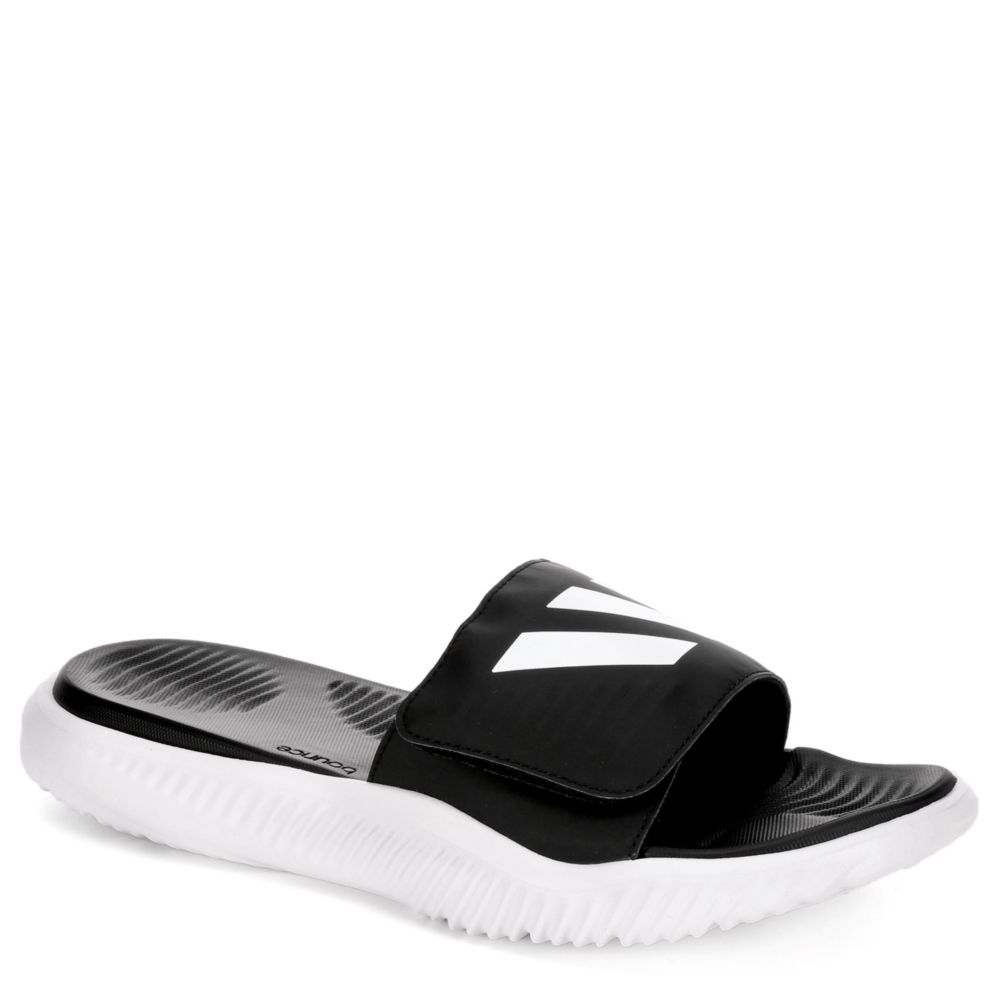 adidas men's slides black