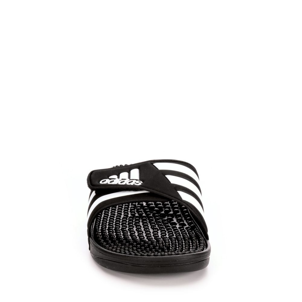 Black & White Adidas Adissage Men's Slides | Rack Room Shoes | Rack Room Shoes