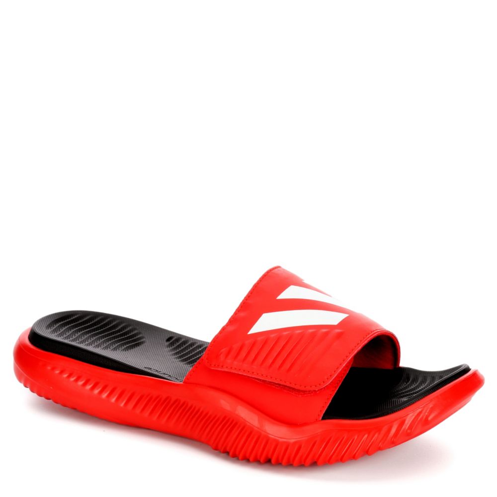 red adidas slides near me