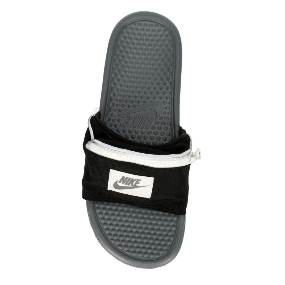 nike slides with zipper pockets