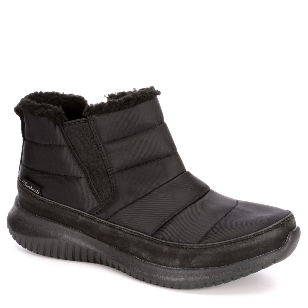 gray skechers boots