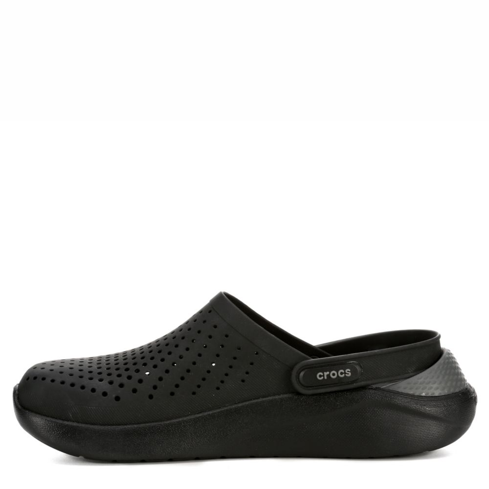 crocs literide black clog sandals