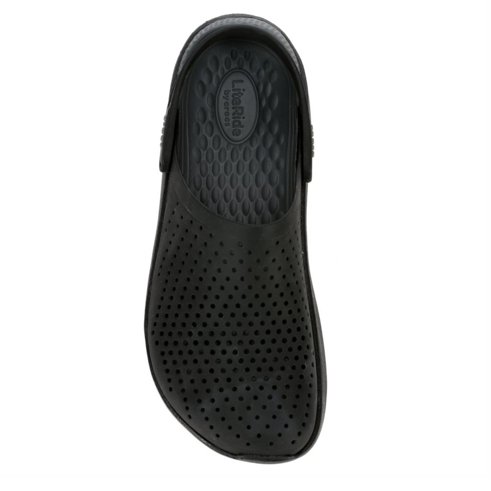 crocs literide black clog sandals