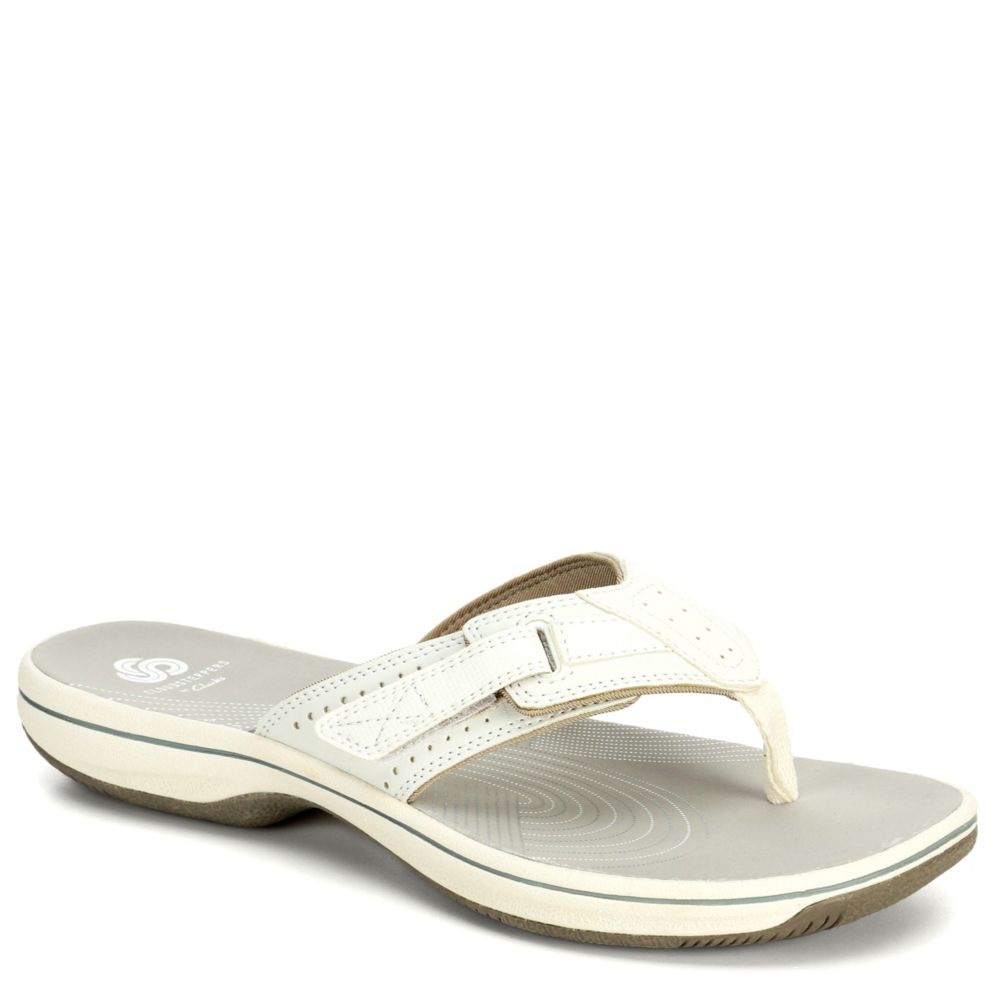 clarks white and silver sandals