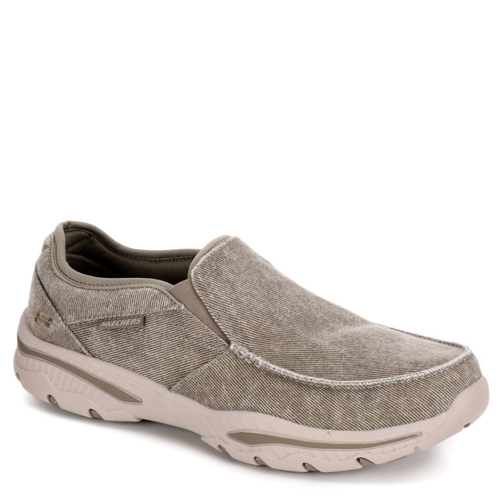 Taupe Skechers Mens Moseco Slip On 