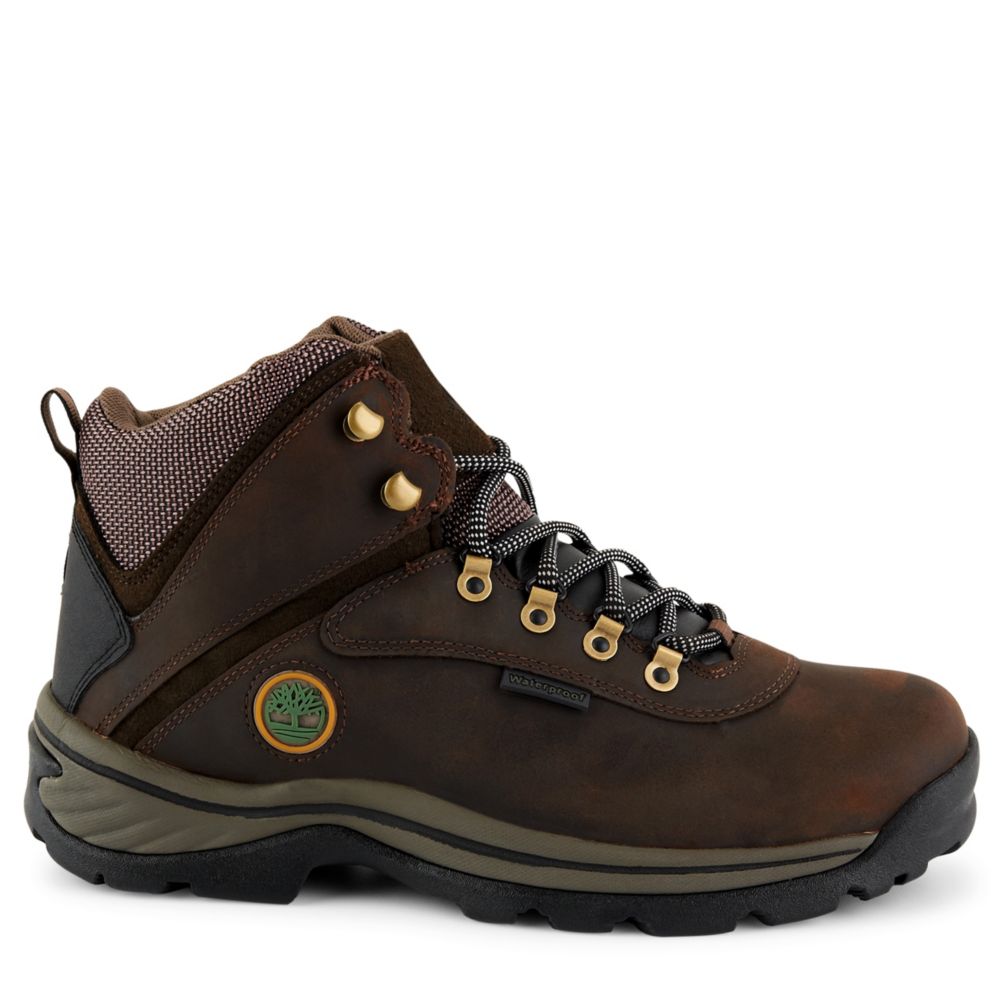 timberland men's waterproof white ledge hiking boot brown