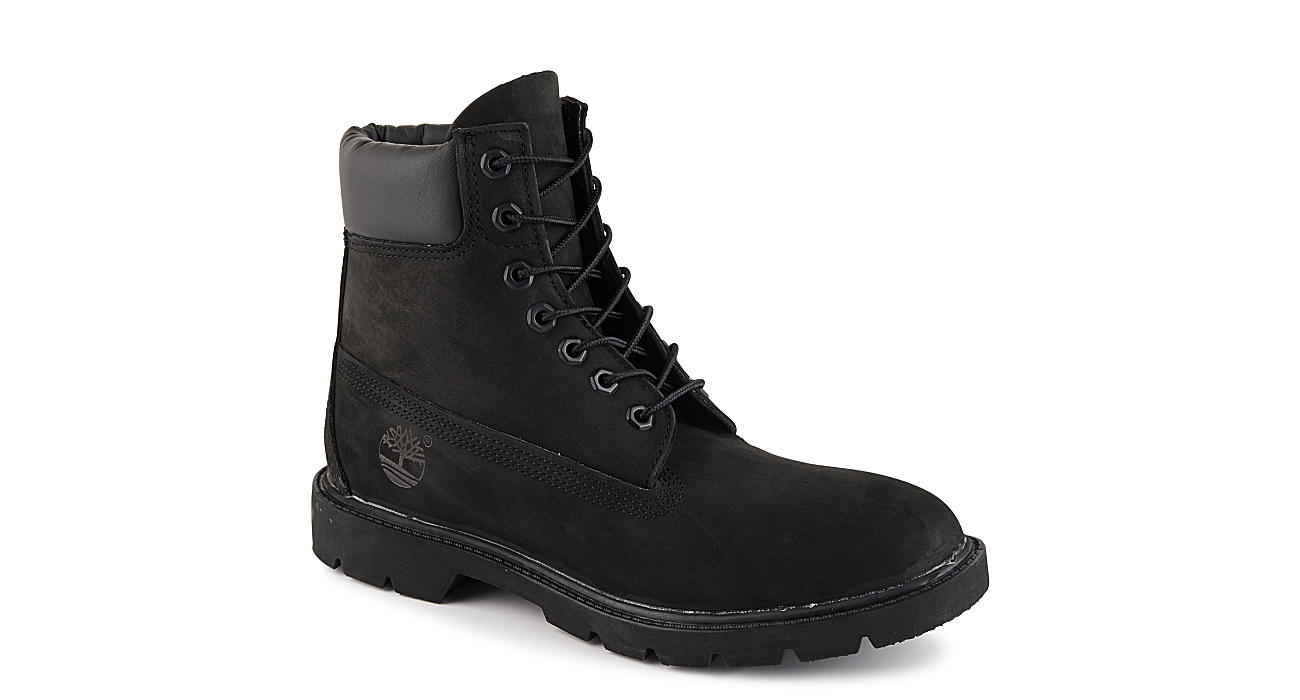 All Black Timberland Padded Collar Men's Boots | Rack Room ...