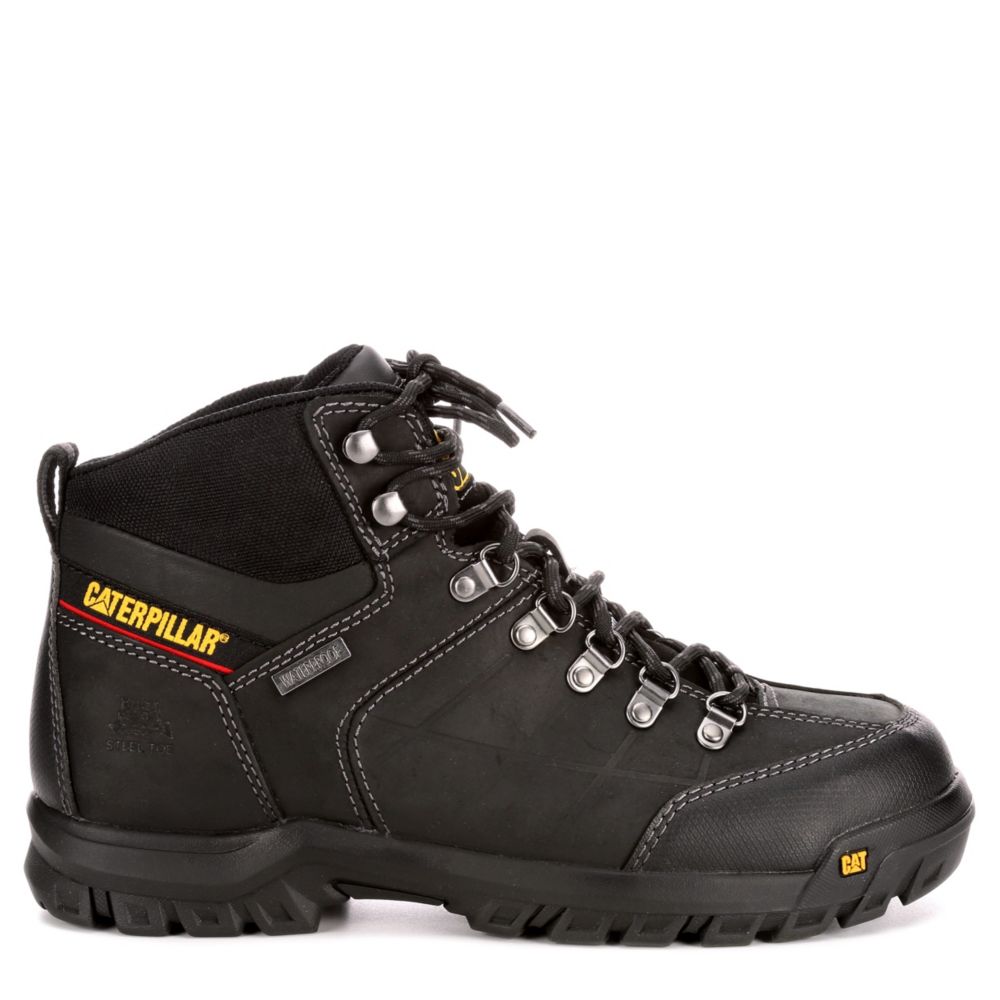 Black Caterpillar Mens Threshold Waterproof Steel Toe Work Boot Rack Room Shoes