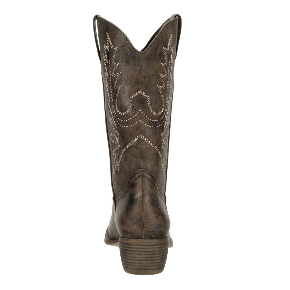 WOMENS TWAIN WESTERN BOOT - BROWN