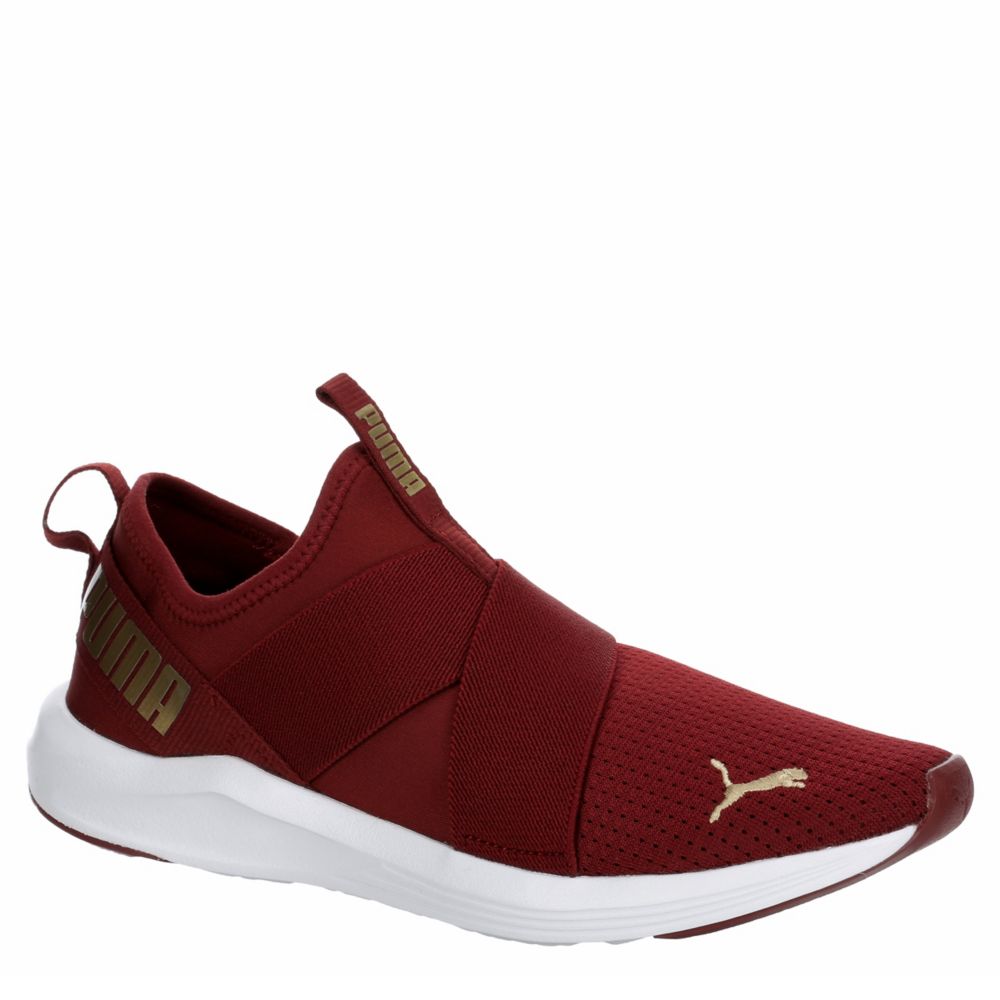 Burgundy Puma Prowl Slip On Running Shoe | Womens Room Shoes