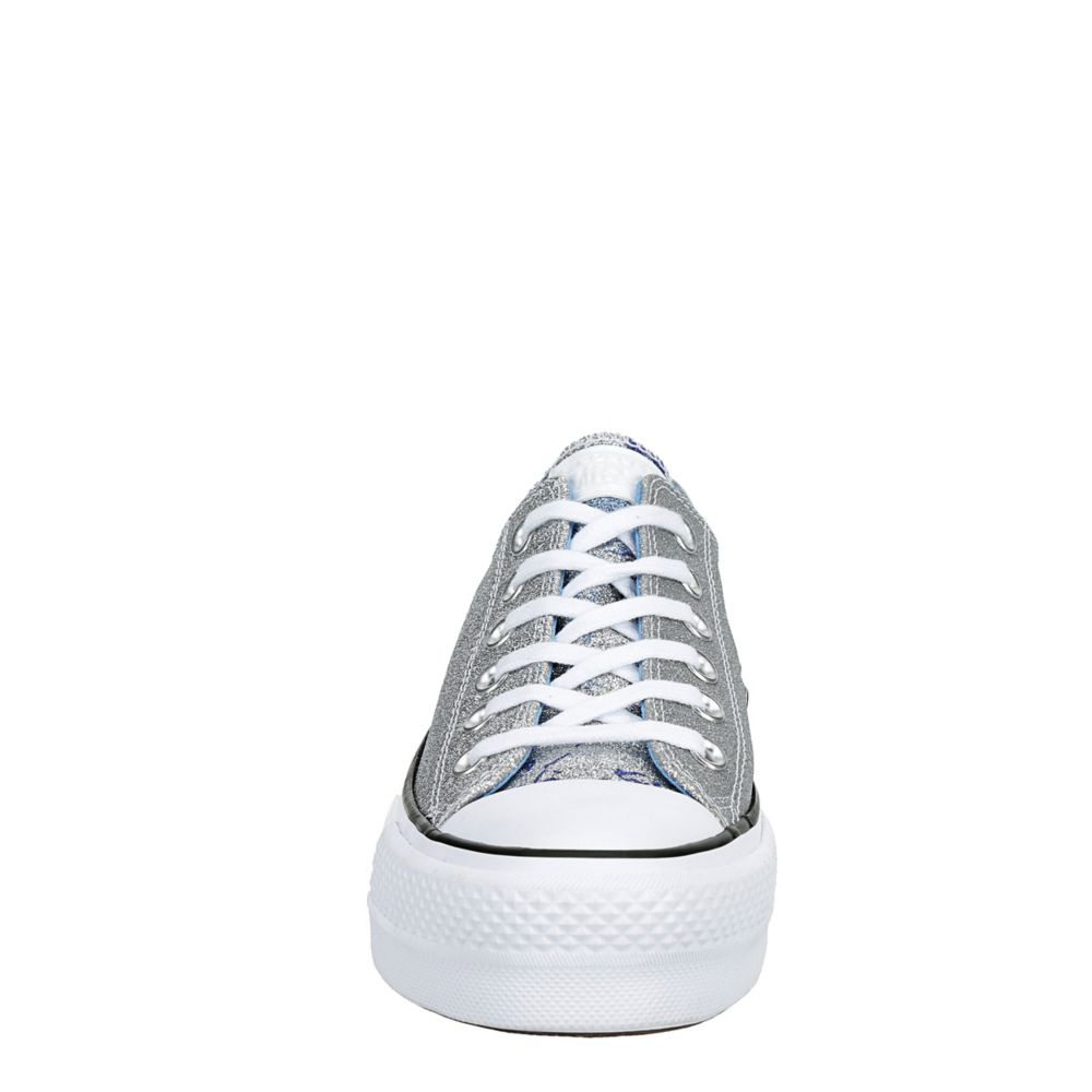 converse platform silver glitter