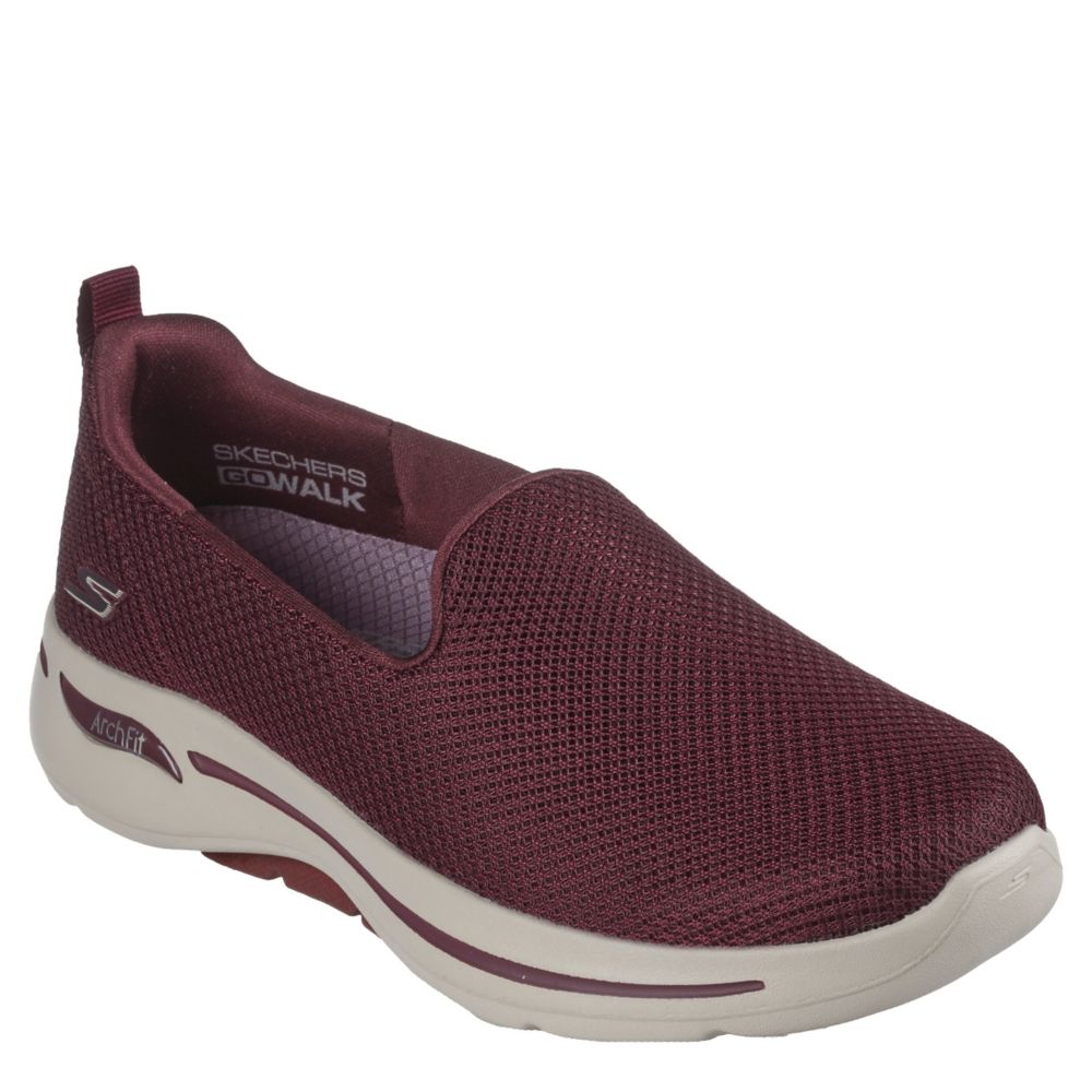 maroon walking shoes