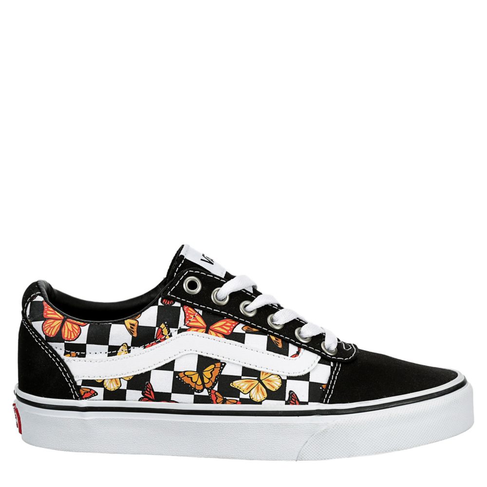 black and grey checkerboard vans womens