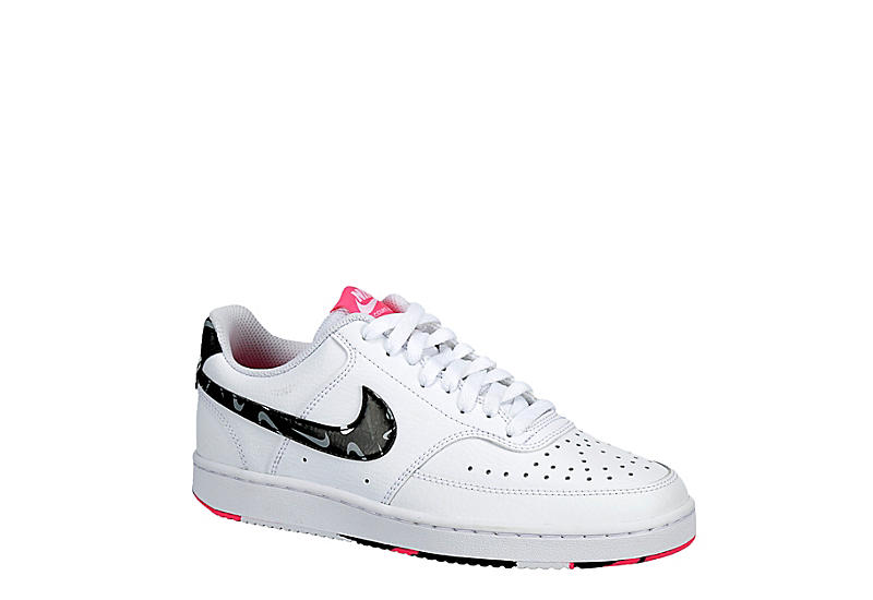 WHITE NIKE Womens Court Vision Low Sneaker