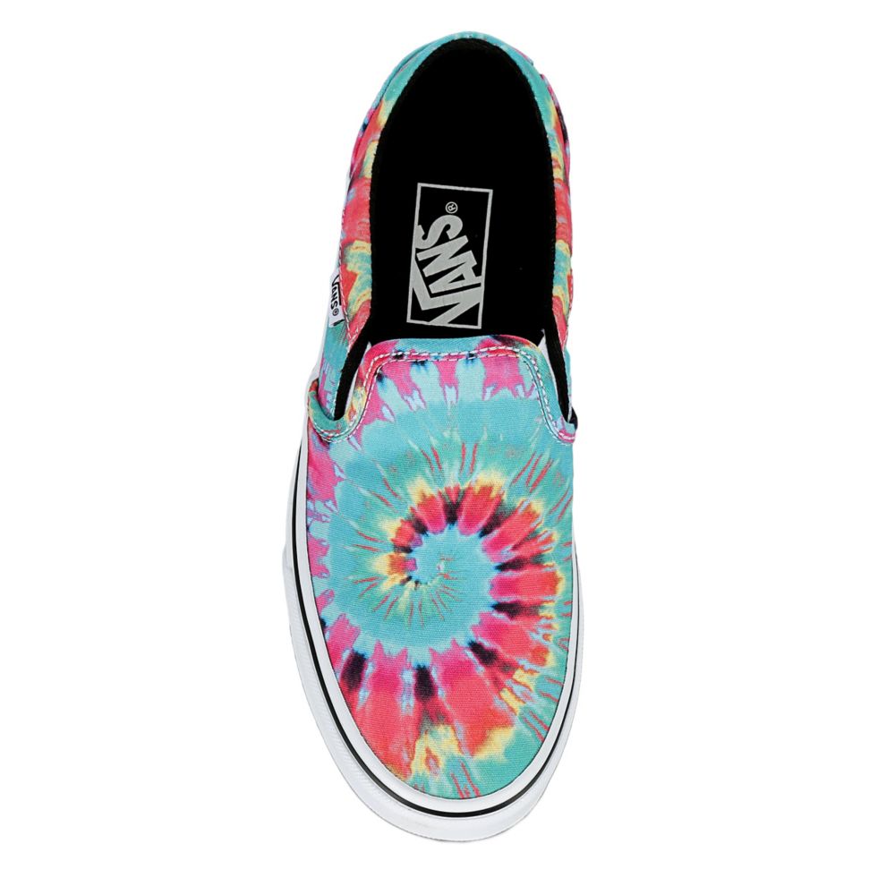 tie dye vans slip ons