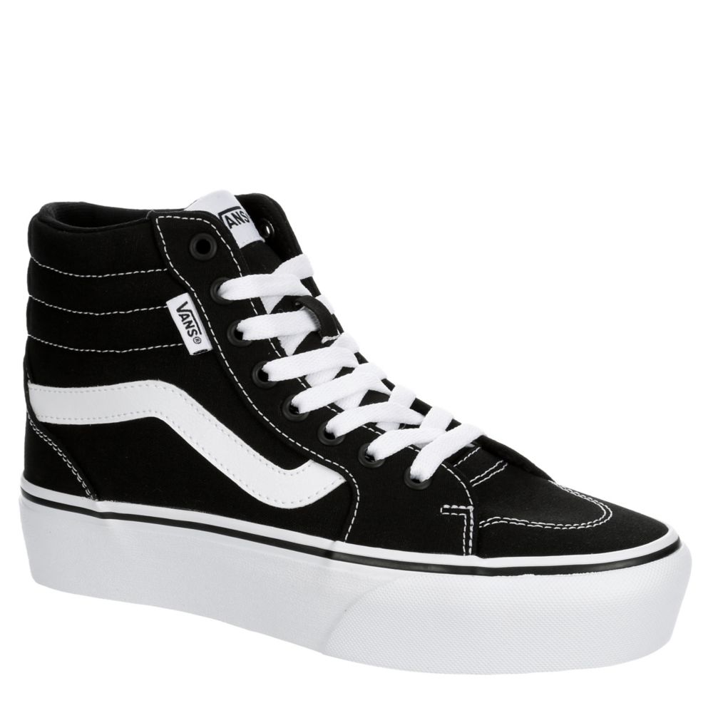 Black Vans Womens Filmore High Top Platform Sneaker | Black u0026 White | Rack  Room Shoes