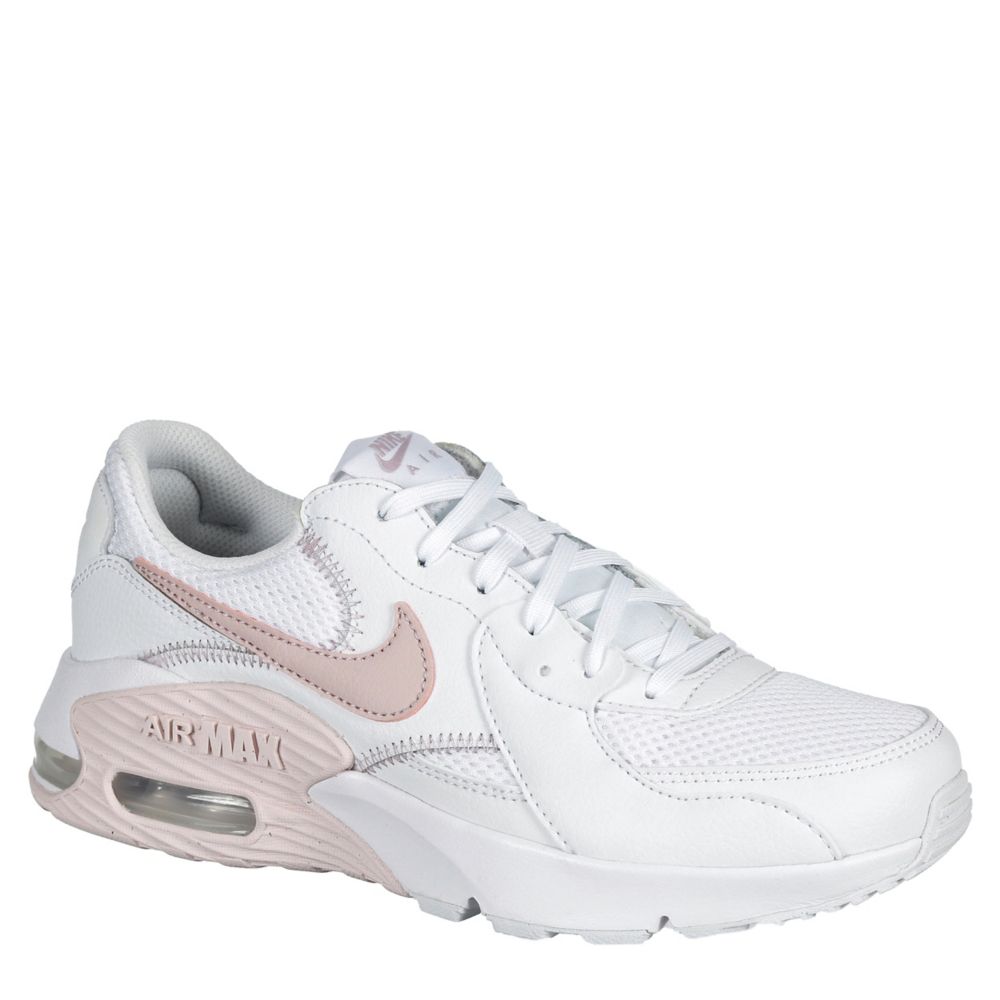 white and pink nike air max sneakers