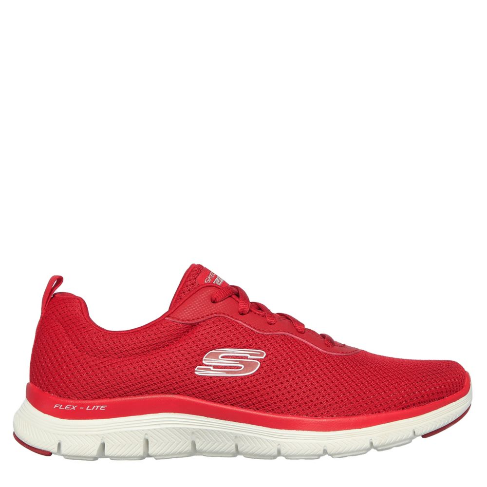 Red Skechers Womens Flex Appeal Sneaker | Athletic | Room Shoes
