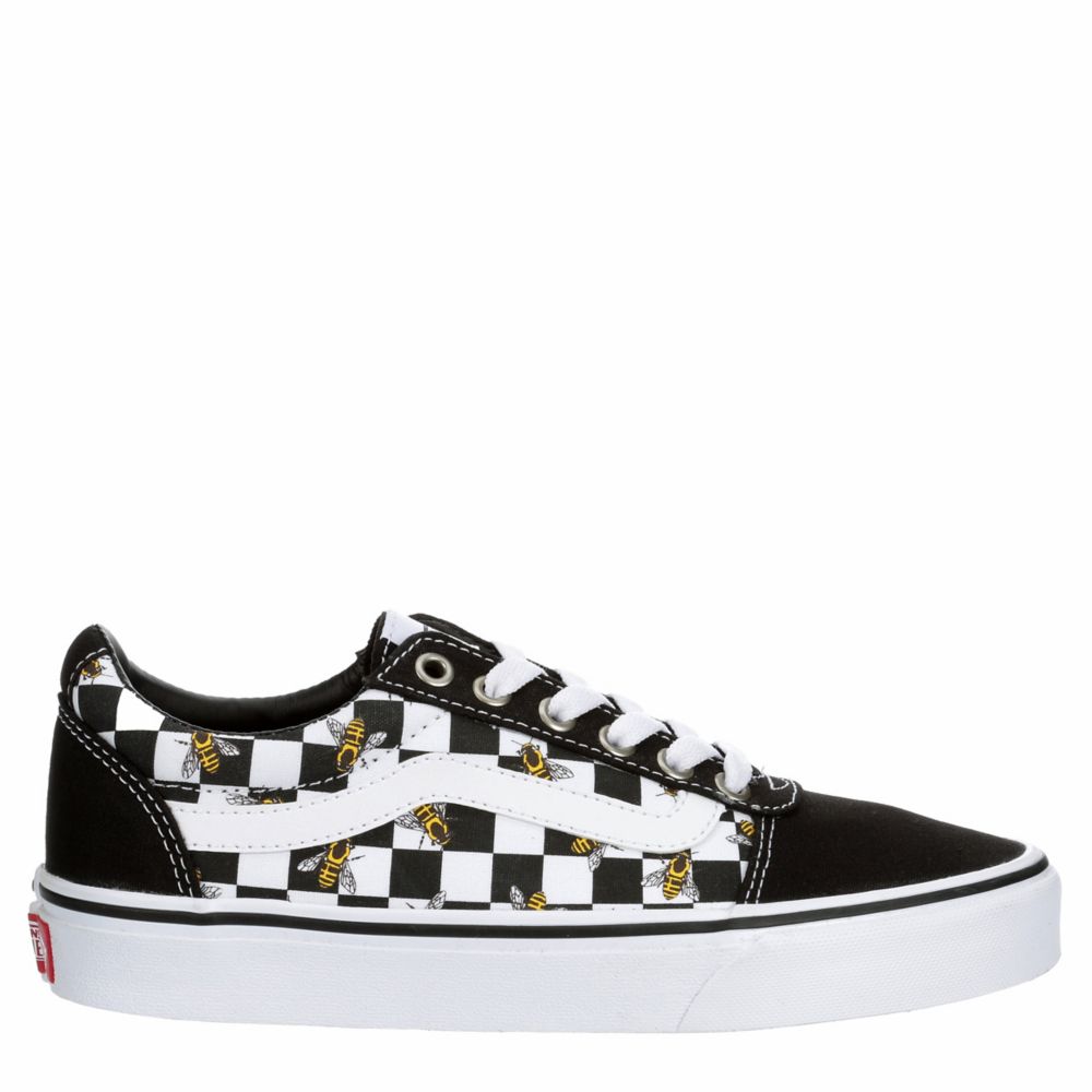 light blue checkerboard vans with laces