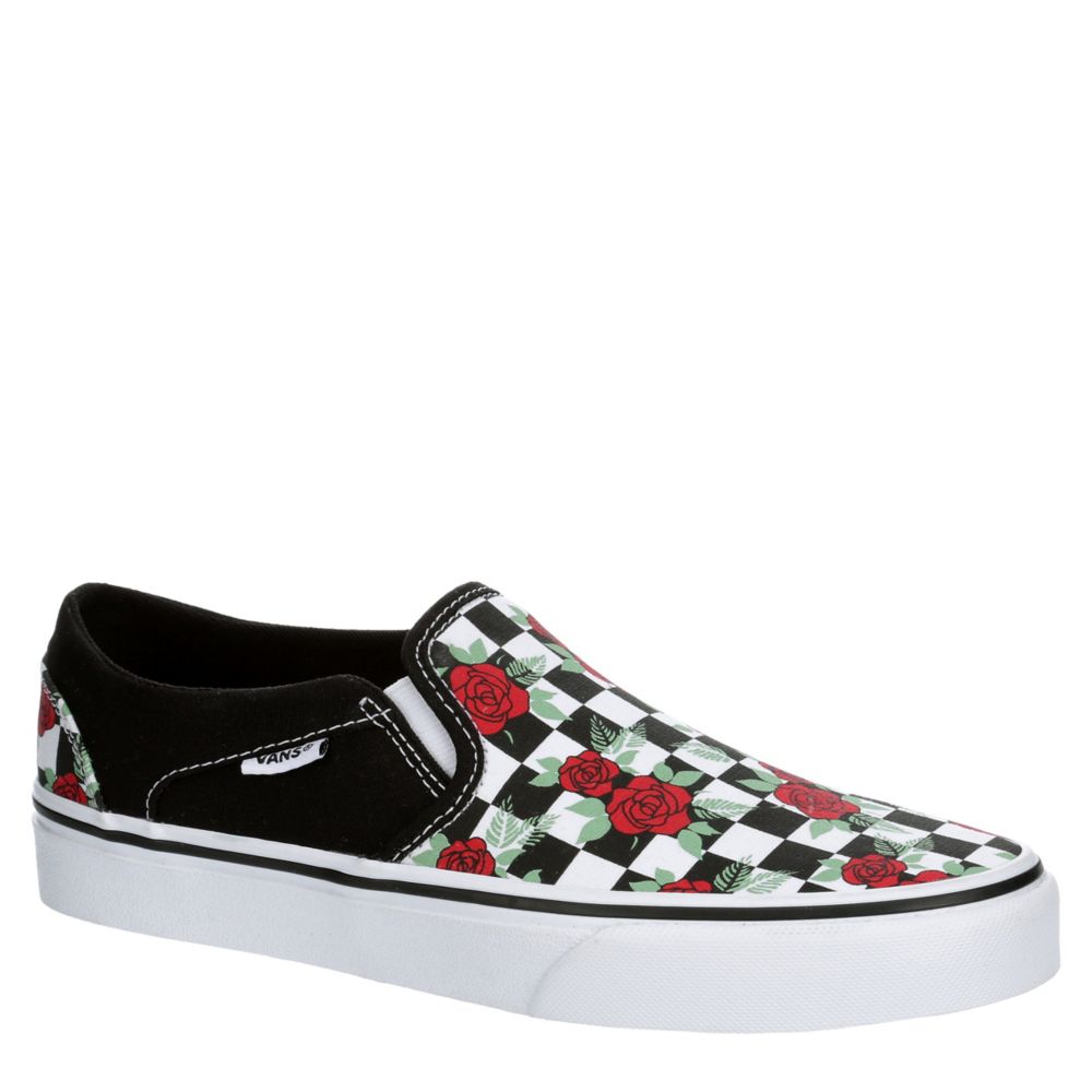 Vans Asher V Checkers Slip On Sneaker, Toddler Black/White Size 3.0